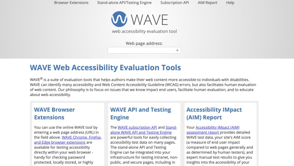 Here is a photo of the website Waves we used in class as a tool to asses the accessibility of our website.